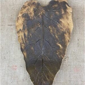 Art Pottery Leaf Impression Charcuterie Tray Platter Cheese Board Server